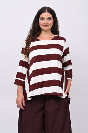 Maglia righe ruota - Vino