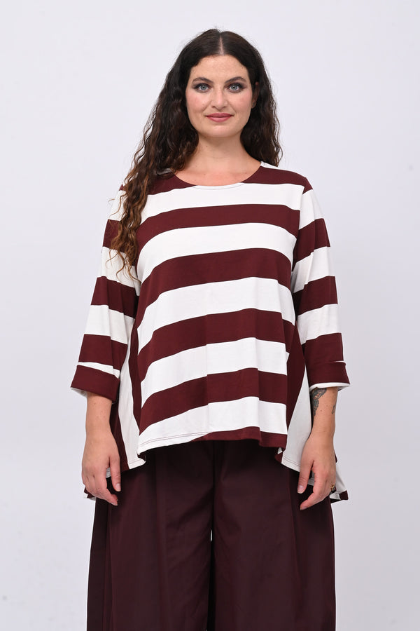 Maglia righe ruota - Vino