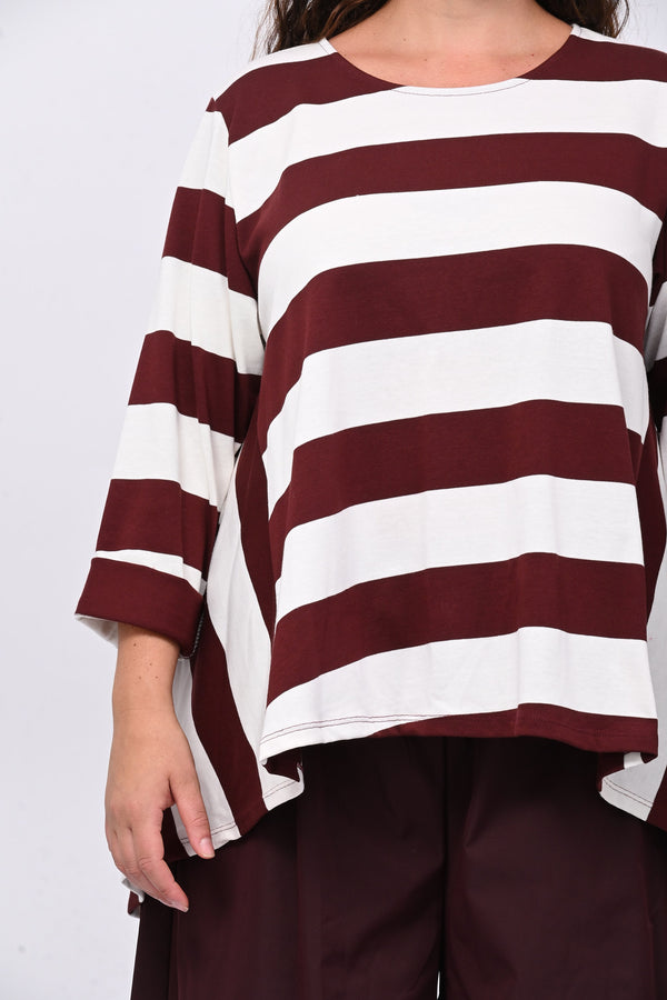 Maglia righe ruota - Vino
