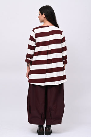 Pantalone tecnico crop - Melanzana