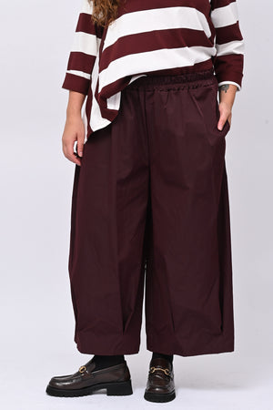 Pantalone tecnico crop - Melanzana