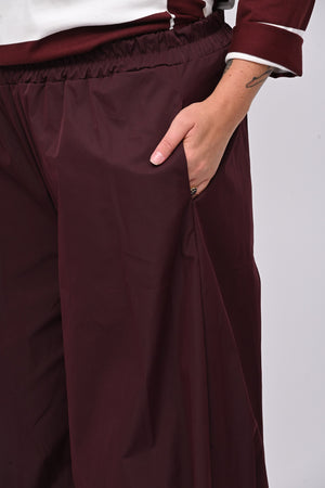 Pantalone tecnico crop - Melanzana