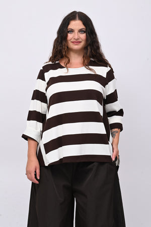 Maglia righe ruota - Moro