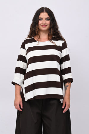 Maglia righe ruota - Moro