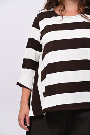 Maglia righe ruota - Moro
