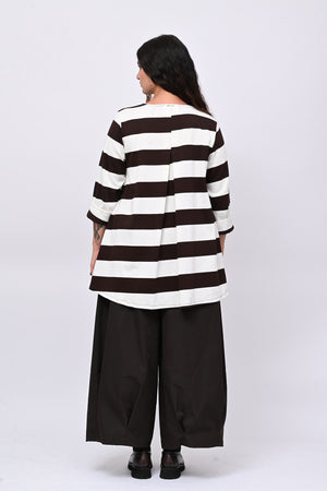 Maglia righe ruota - Moro