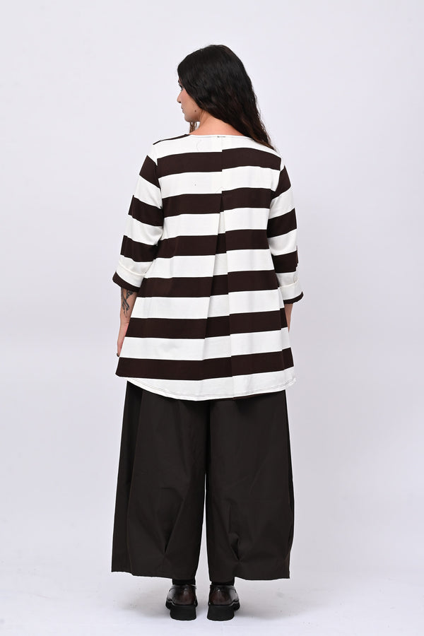 Maglia righe ruota - Moro