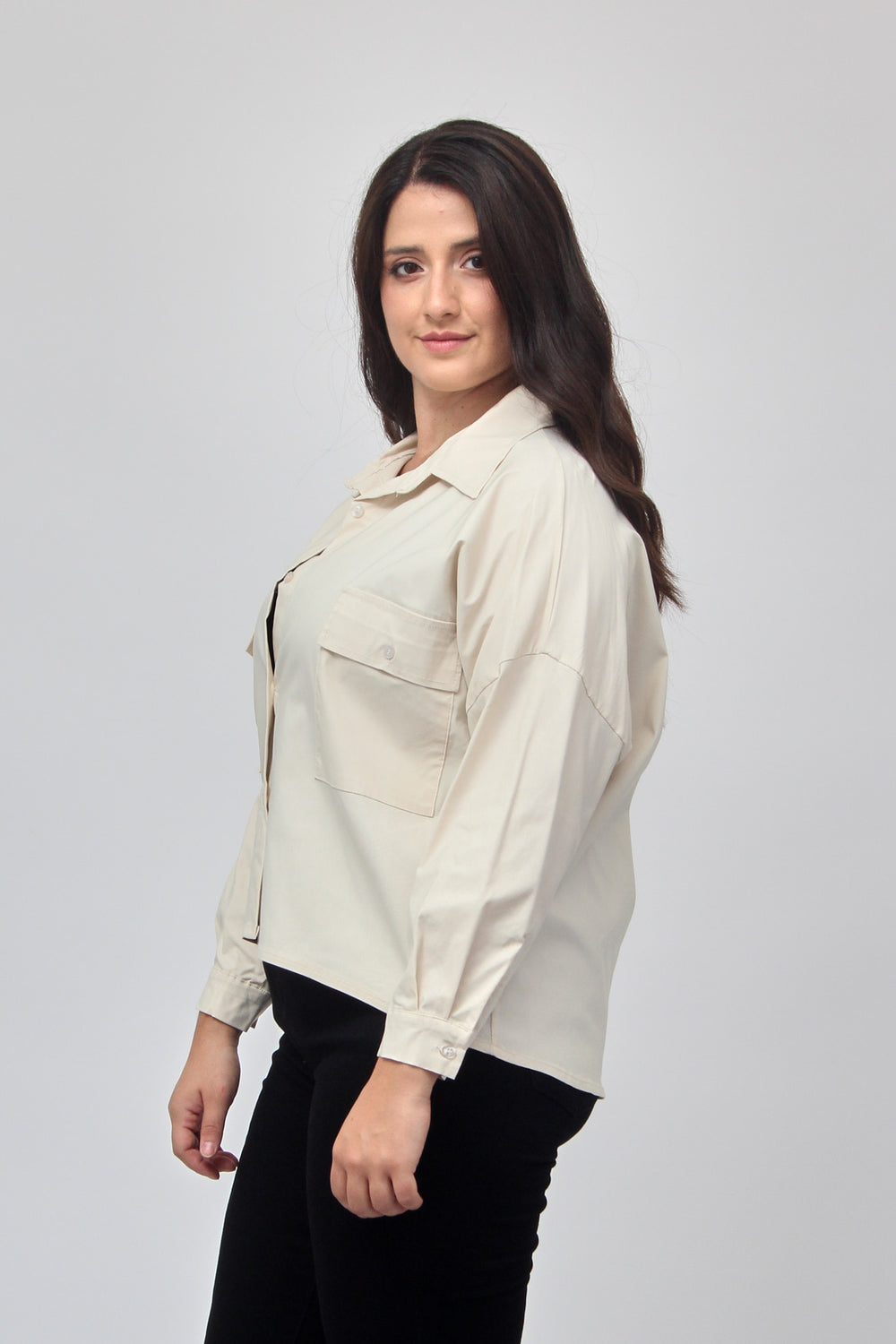 Camicia crop bengalina - Burro