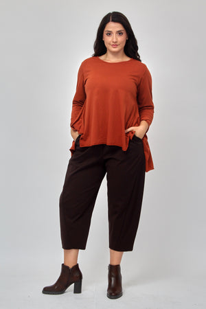 T-shirt punte laterali - Ruggine