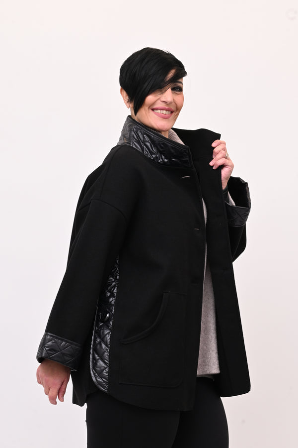 Cappotto inserto piumino - Nero