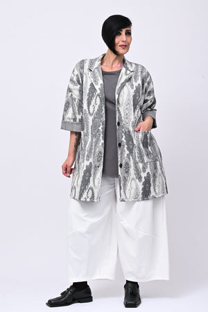 Cappotto jersey cashemire - Bianco