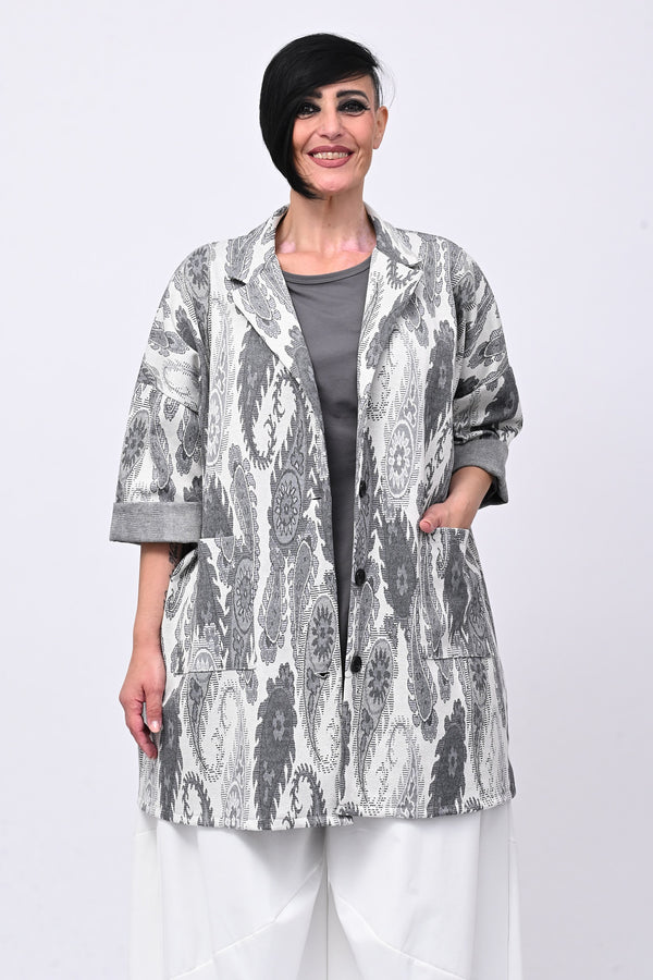 Cappotto jersey cashemire - Bianco