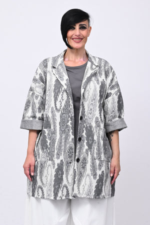 Cappotto jersey cashemire - Bianco