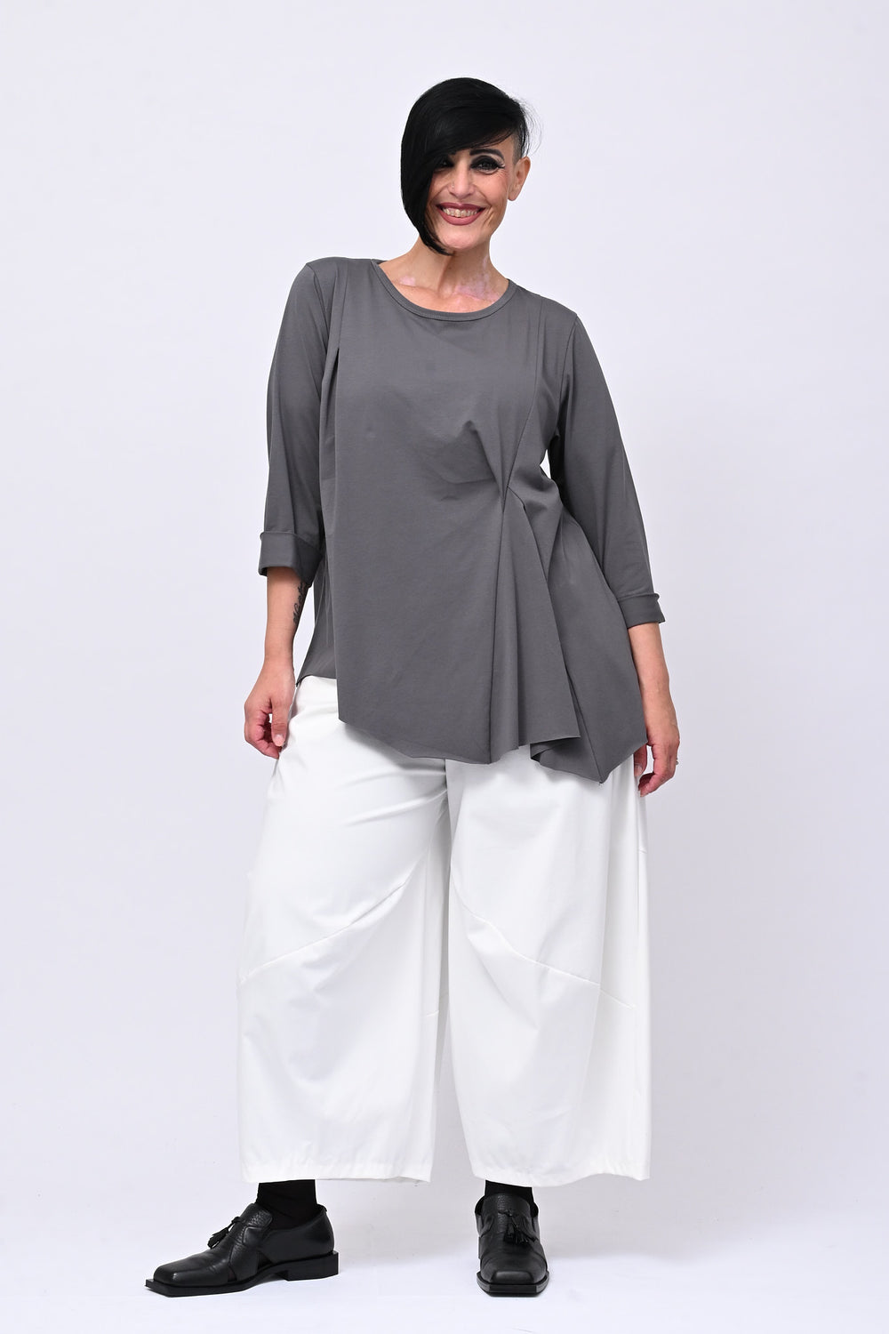 Maglia arriccio punta - Grigio piombo