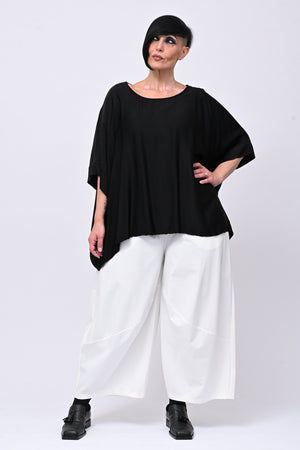 Blusa over raso - Nero