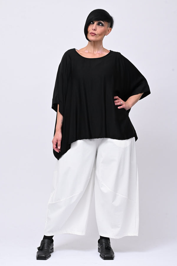 Blusa over raso - Nero