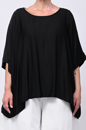 Blusa over raso - Nero