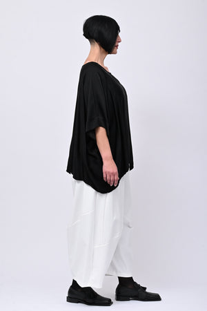 Blusa over raso - Nero