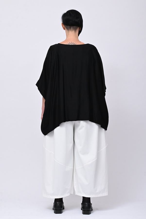 Blusa over raso - Nero
