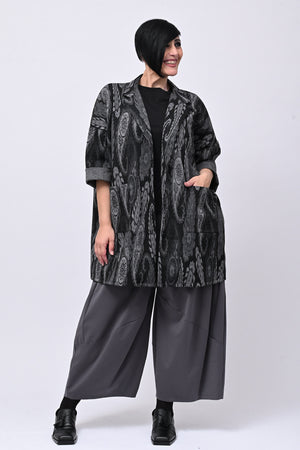 Cappotto jersey cashemire - Nero