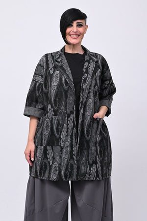 Cappotto jersey cashemire - Nero