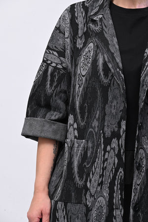 Cappotto jersey cashemire - Nero