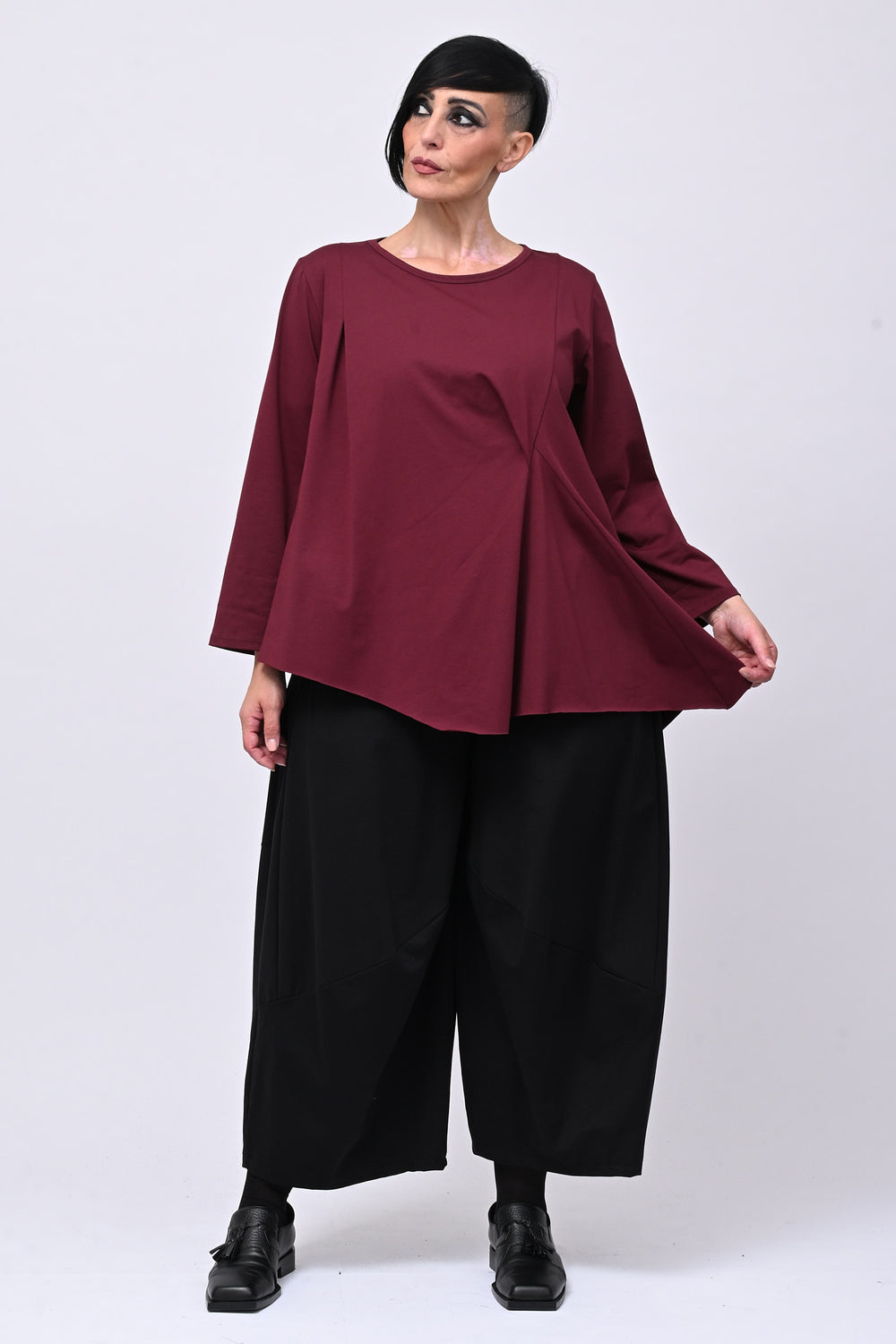 Maglia arriccio punta - Vino