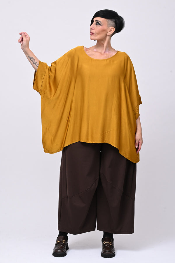Blusa over raso - Ocra