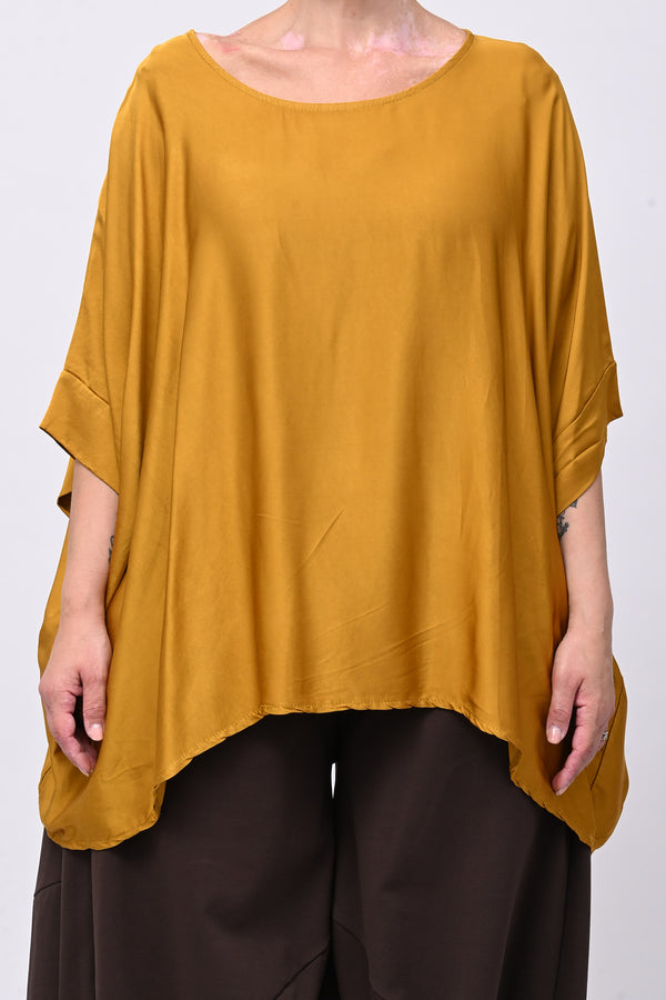 Blusa over raso - Ocra