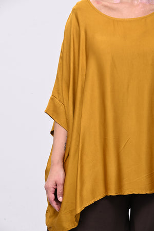 Blusa over raso - Ocra