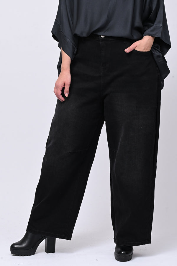 Jeans nero crop - Nero