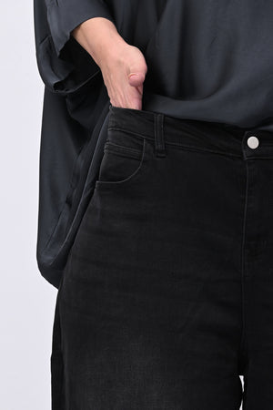 Jeans nero crop - Nero