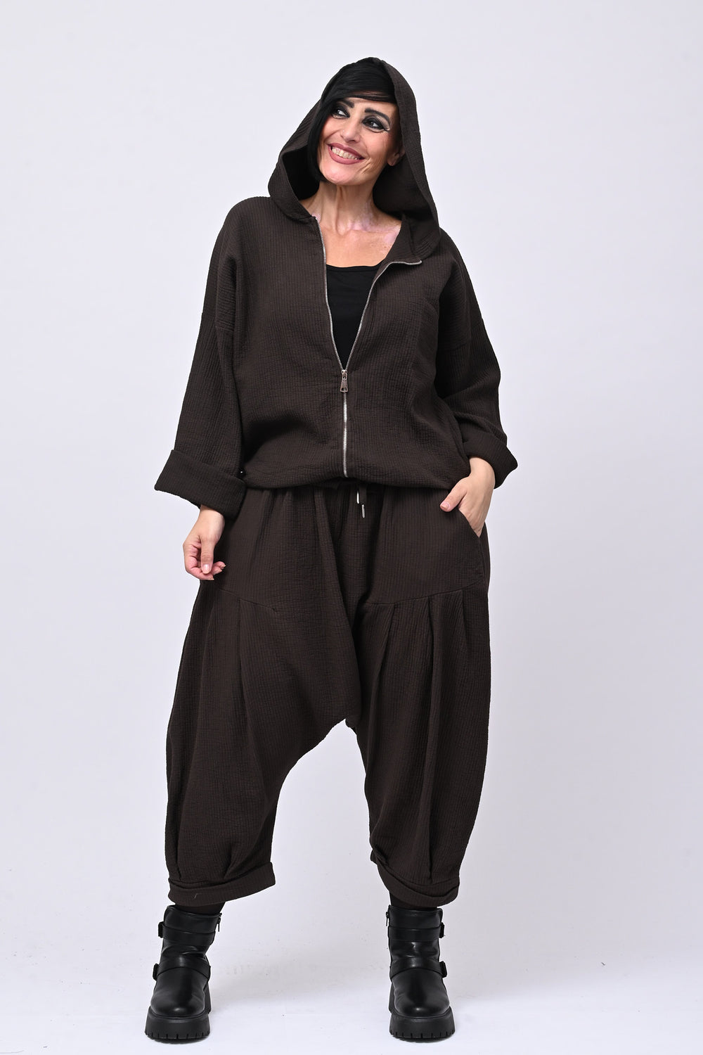 Completo felpa zip - Moro