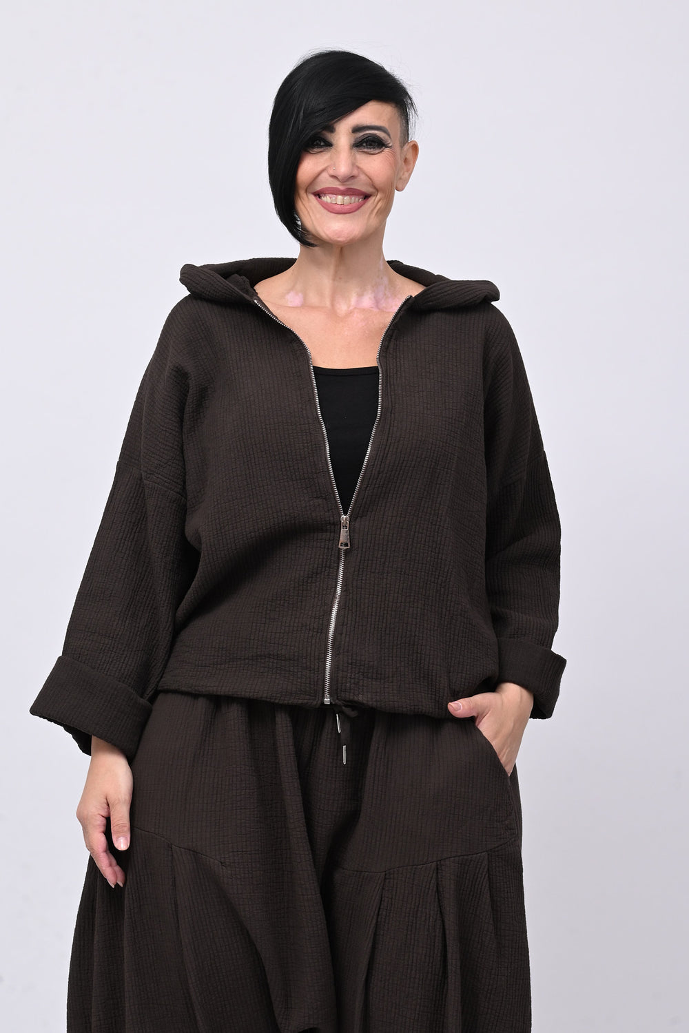 Completo felpa zip - Moro