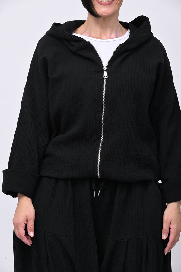 Completo felpa zip - Nero