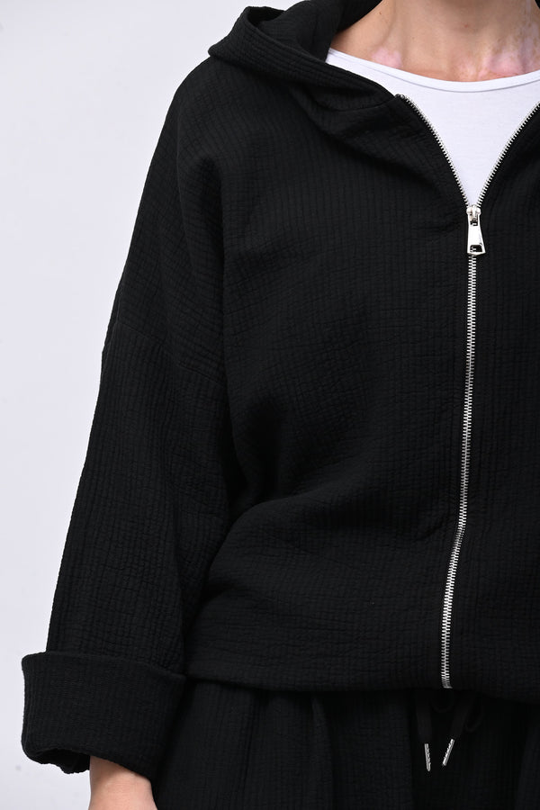 Completo felpa zip - Nero