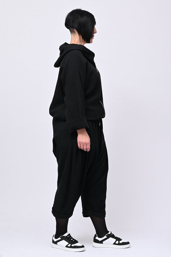 Completo felpa zip - Nero