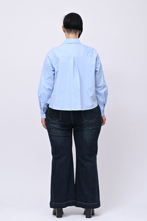 Camicia crop maxi strass - Oxford