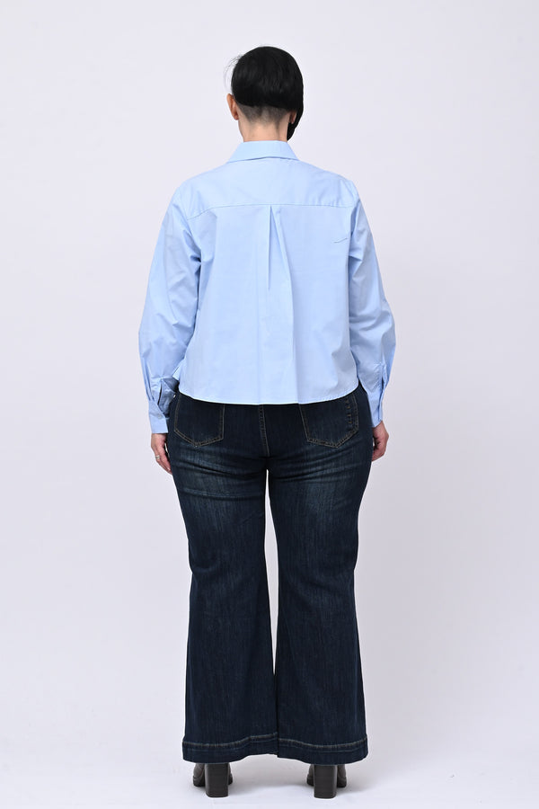 Camicia crop maxi strass - Oxford