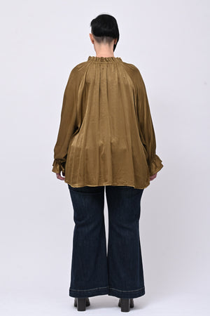 Blusa raso Pierrot - Oliva