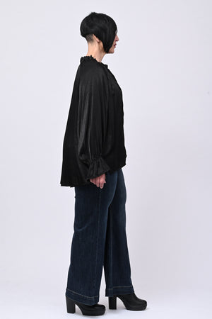 Blusa raso Pierrot - Nero