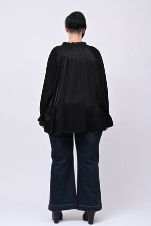 Blusa raso Pierrot - Nero