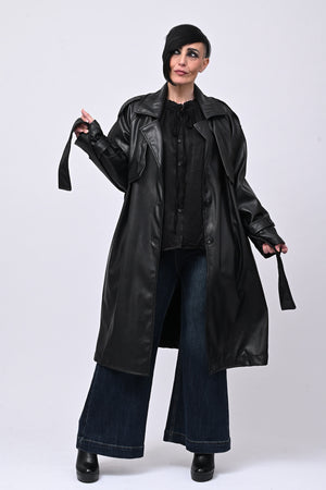 Trench ecopelle - Nero