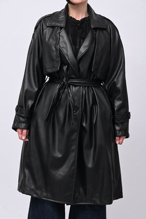 Trench ecopelle - Nero