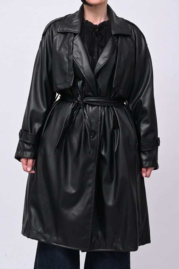 Trench ecopelle - Nero