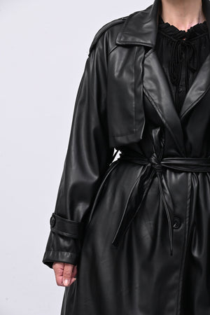 Trench ecopelle - Nero