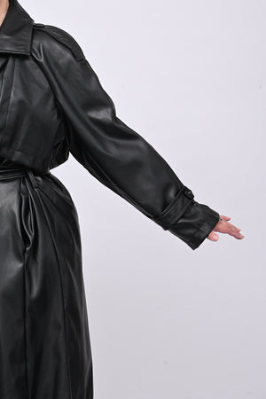 Trench ecopelle - Nero