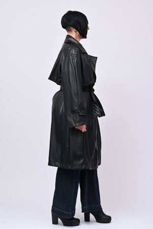 Trench ecopelle - Nero