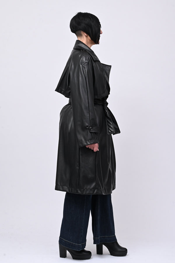 Trench ecopelle - Nero