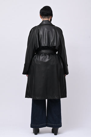 Trench ecopelle - Nero